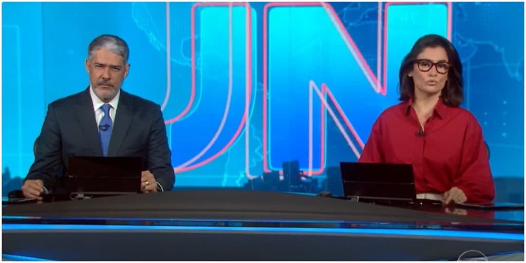 William Bonner e Renata Vasconcellos comandam juntos o Jornal Nacional - Foto: Reprodução