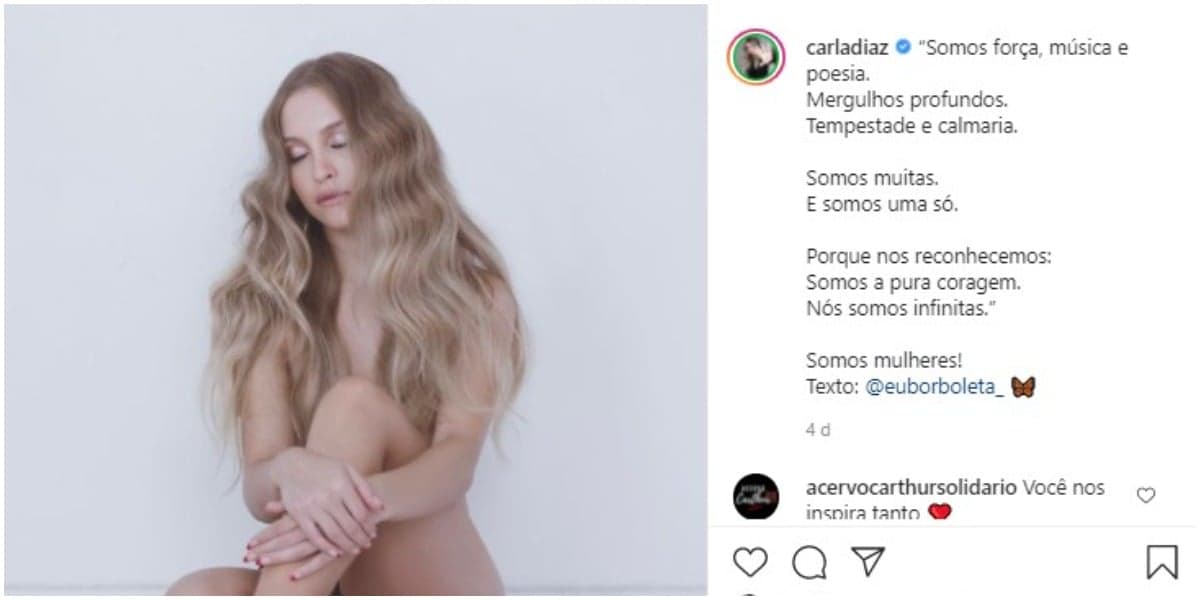 Carla Díaz publicou foto no Instagram Carla Díaz publicou foto no Instagram