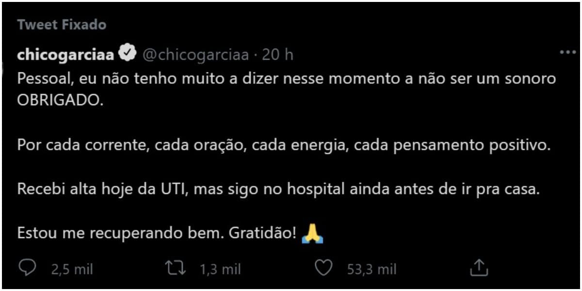 Chico Garcia no Twitter