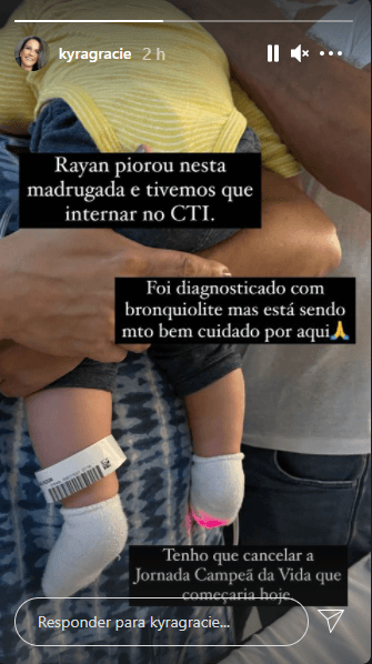 Nos stories, Kyra avisou aos fãs (Foto: Divulgação/Instagram) Nos stories, Kyra avisou aos fãs (Foto: Divulgação/Instagram)