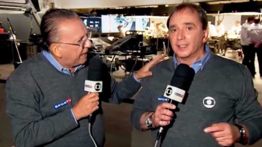 Galvão Bueno e Reginaldo Leme (Foto: Reprodução/TV Globo)