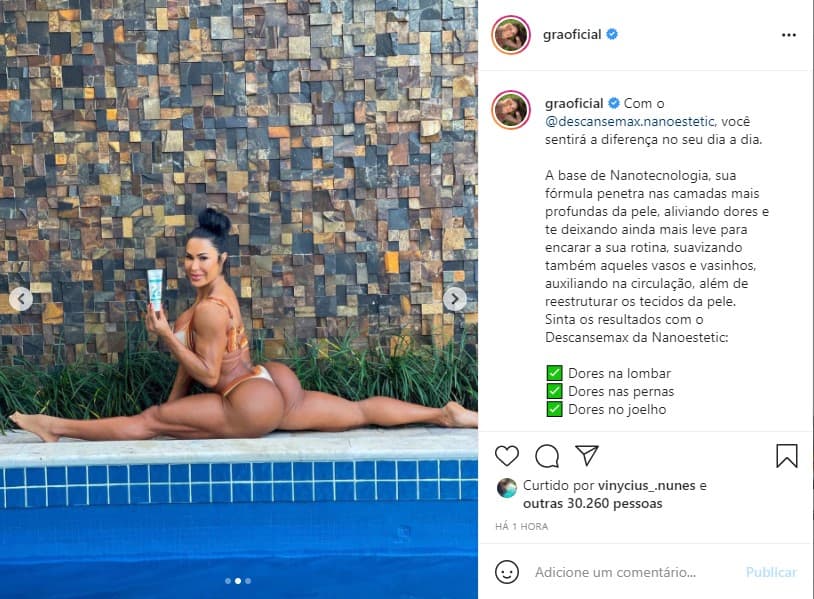 Gracyanne Barbosa abre às pernas e sensualiza (Foto: Reprodução)