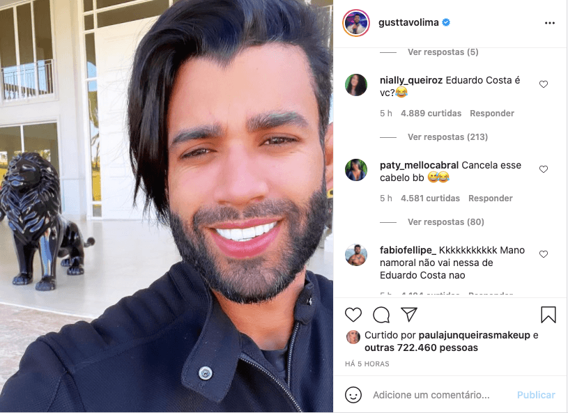 Gusttavo Lima deu uma repaginada no visual (Foto: Reprodução)