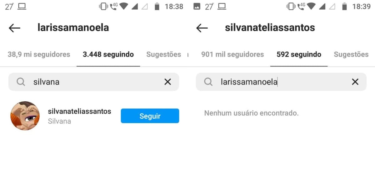 Silvana deixou de seguir a filha nas redes sociais (Foto: Reprodução)