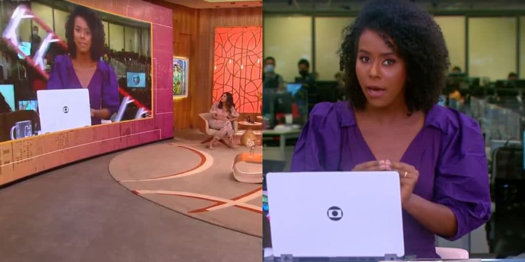 Maju interrompe Encontro ao vivo, dá notícia urgente e correria no estúdio enfia escada na jornalista: "Agora"
