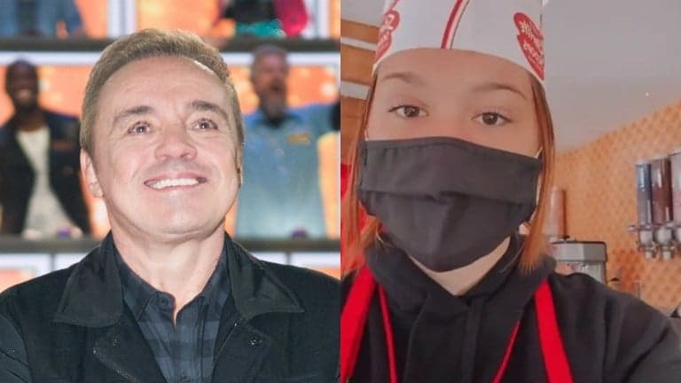 Sofia fez trabalho voluntário em sorveteria (Foto: Reprodução)