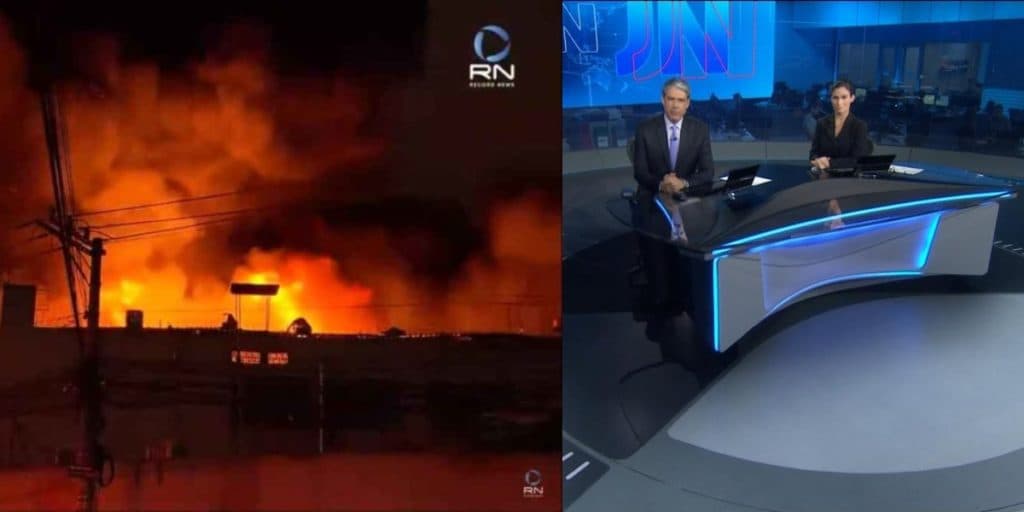 Fogo: Globo e Record são incendiadas simultaneamente, estúdios são evacuados e donos enlouquecem