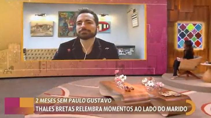 Thales Bretas lamenta dois meses sem Paulo Gustavo - Foto: Reprodução/TV Globo Veja mais em: https://natelinha.uol.com.br/televisao/2021/07/05/viuvo-de-paulo-gustavo-lamenta-dois-meses-sem-ator-e-relembra-traumas-166326.php