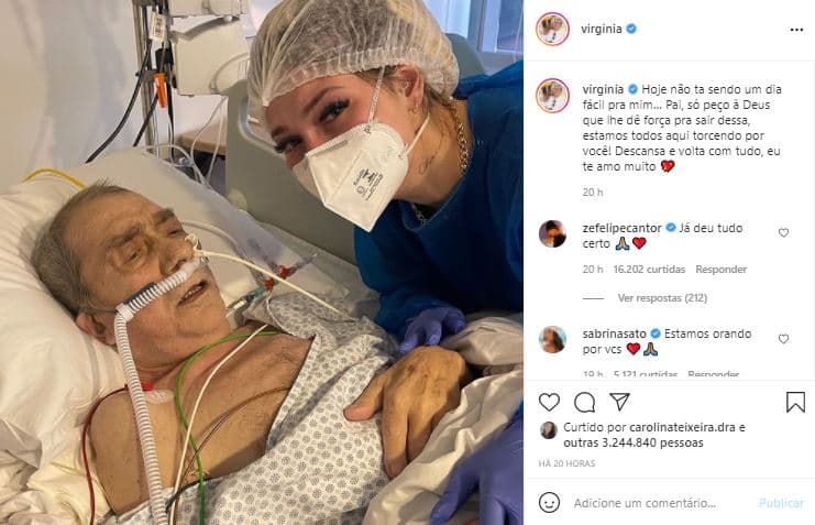 Virgínia Fonseca, esposa de Zé Felipe, ao lado do pai (Foto: Reprodução/Instagram)