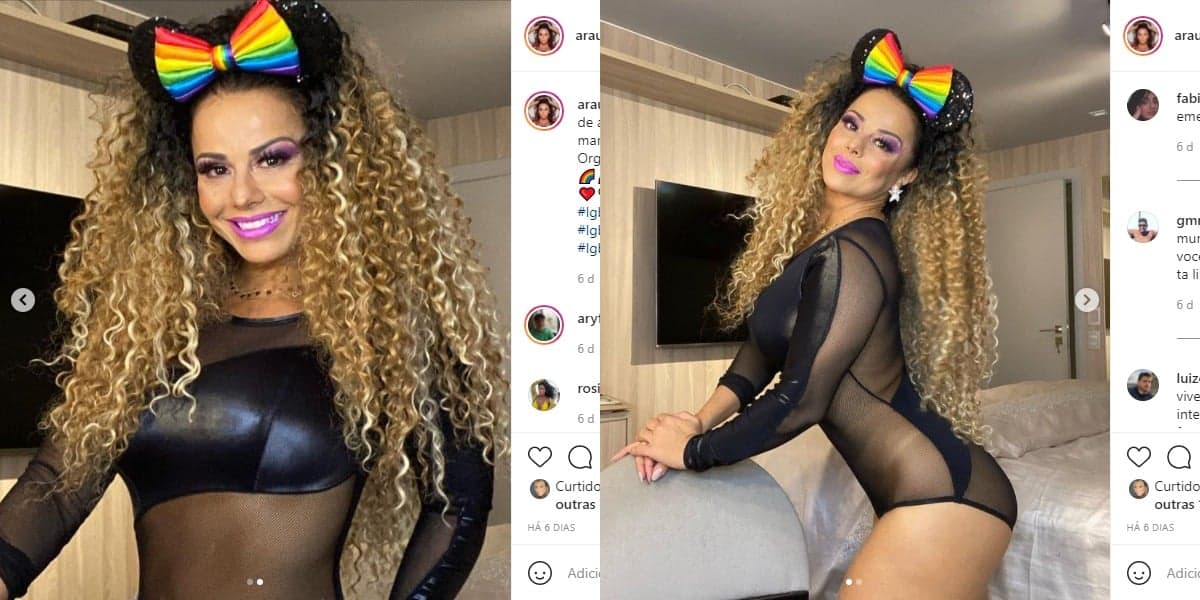 Viviane Araújo posou com um look justíssimo para comemorar do orgulho LGBTQIA+ (Foto: Reprodução)