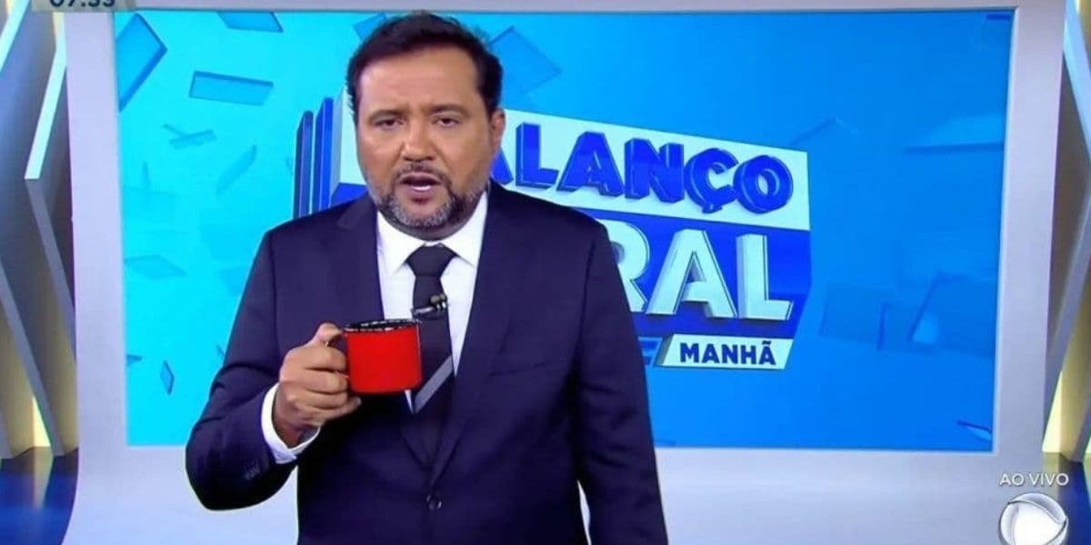 Geraldo Luís não está contente no Balanço Geral Manhã (Foto: Reprodução/Record) 