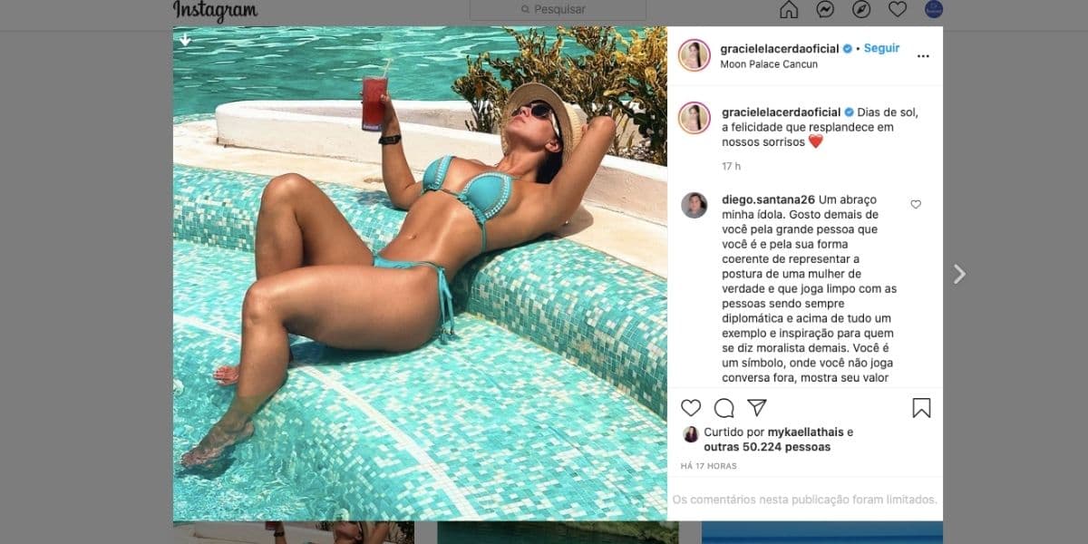 De acordo com artista, corpo sarado é fruto da academia (Reprodução)