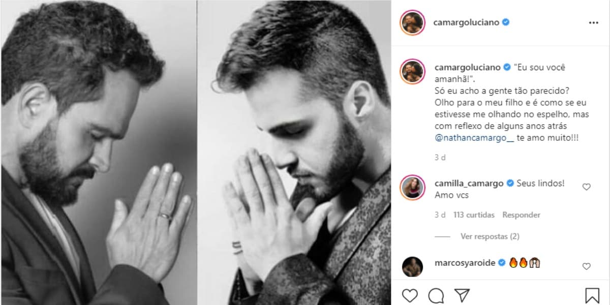 Ao lado de seu parceiro, Luciano Camargo surpreende ao fazer declaração (Foto: Reprodução)