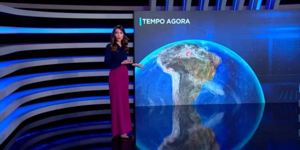 Record imita a Globo e coloca irmã de Patrícia Poeta para comandar a previsão do tempo no Jornal da Record