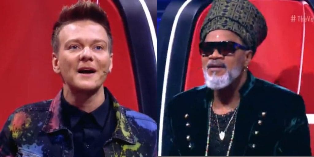 Carlinhos Brown surta, abandona palco do nada e Michel Teló cai em lágrimas no The Voice Kids