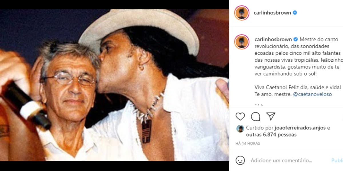 Carlinhos Brown usou as redes sociais para expor parceiro (Foto: Reprodução)