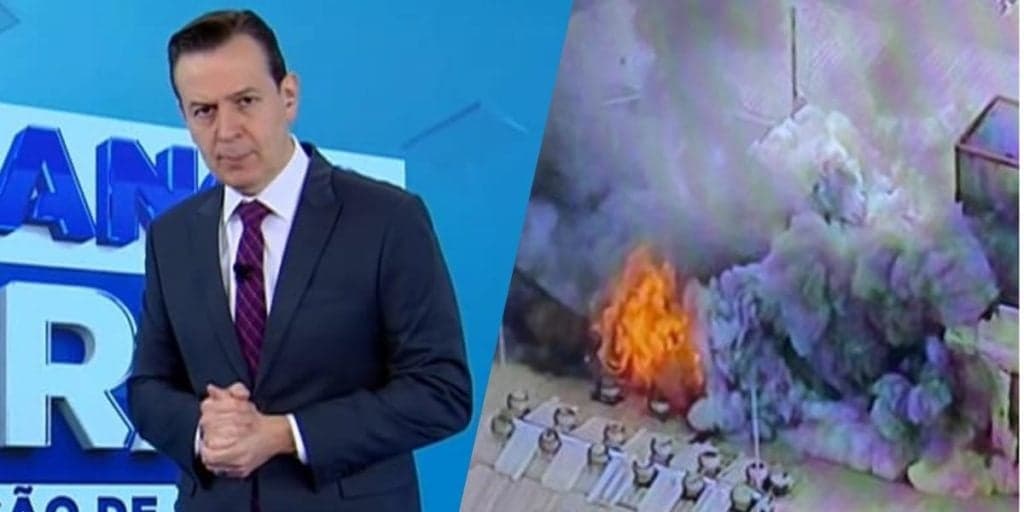 Balanço Geral é interrompido às pressas para anunciar incêndio na Record e bombeiros são convocados ao vivo