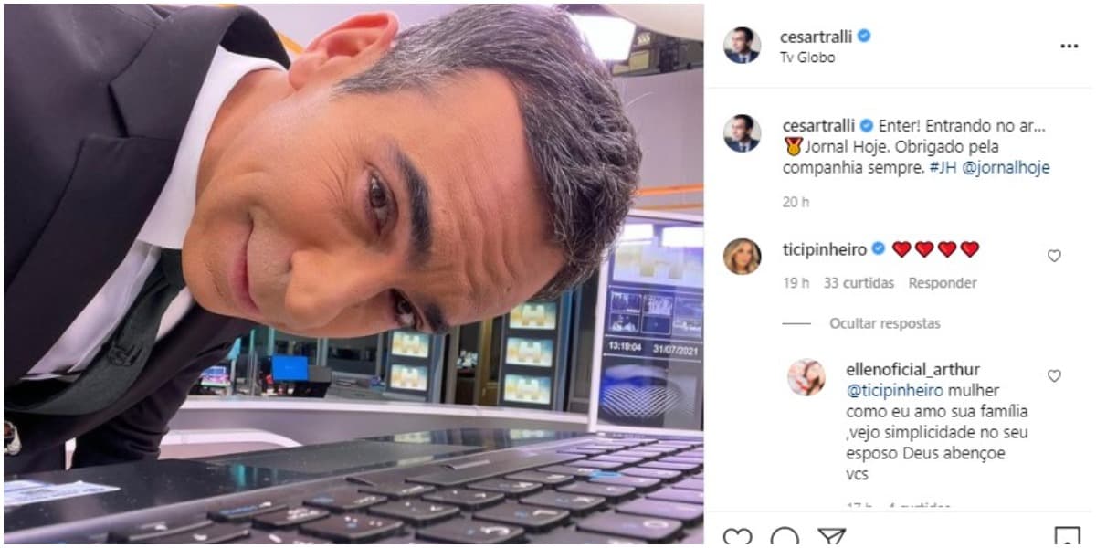 César Tralli no Instagram