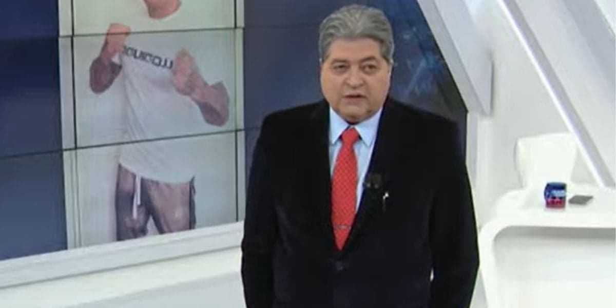 Datena discute com diretora ao vivo na Band (Foto: Reprodução)
