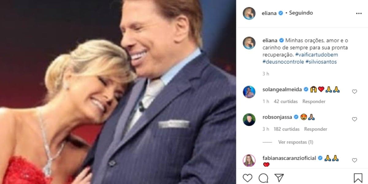 Após alta de Silvio Santos, Eliana faz declaração para o dono do SBT (Foto: Reprodução)