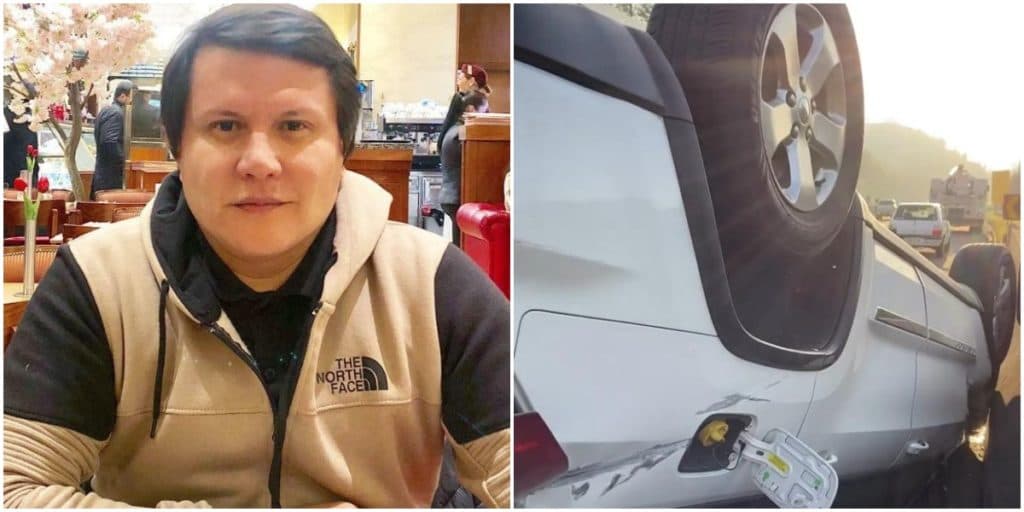 Giovanni sofre acidente grave, capota com carro e é levado às pressas pra hospital: "Tiraram ele"