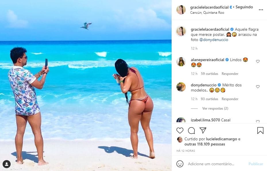 Graciele Lacerda e Zezé Di Camargo posaram juntos (Foto: Reprodução)