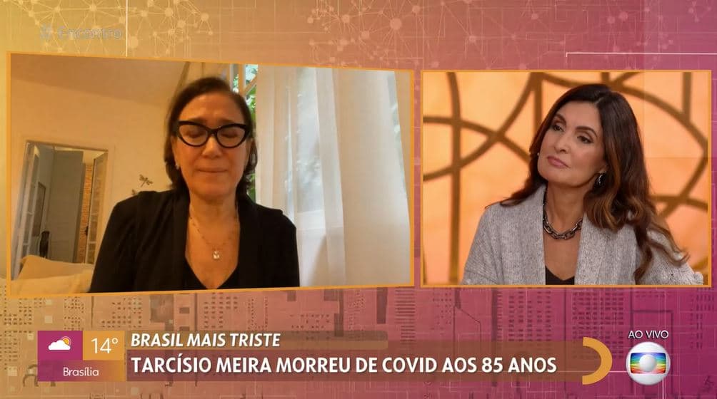 Lilia Cabral e Fátima Bernardes levantaram a audiência ao compartilharem emoção (Foto: Reprodução/TV Globo)