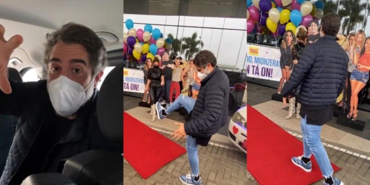 Marcos Mion é recebido com tapete vermelho na Globo (Foto: Reprodução)
