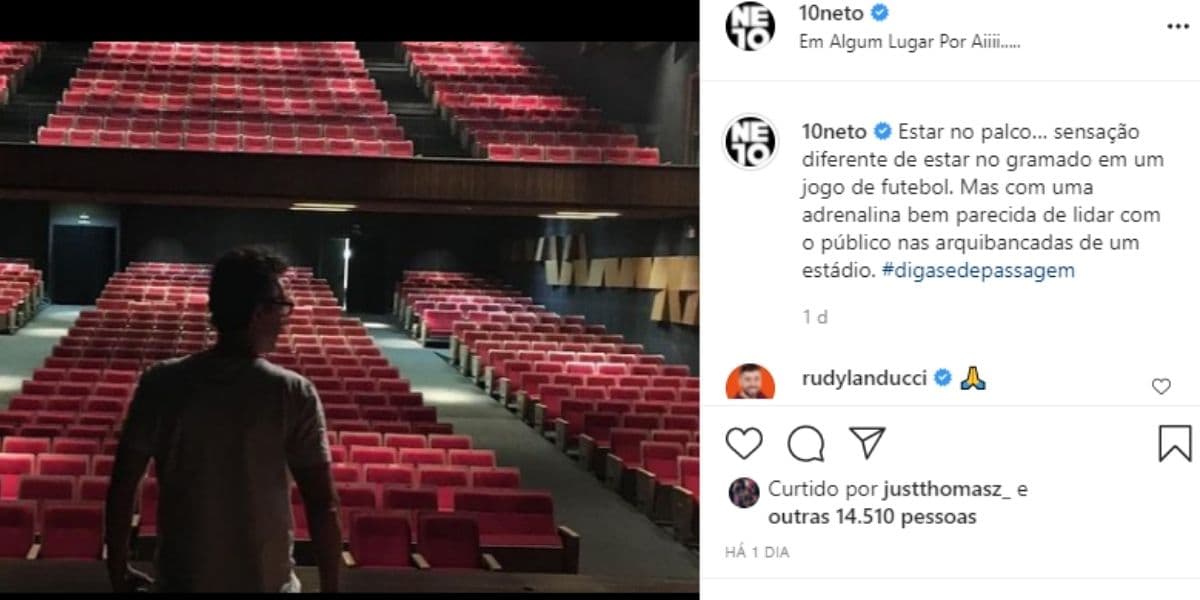 Após sair do Donos da Bola, Neto é flagrado em palco fora da Band e confirma nova fase: "Sensação diferente" Após sair do Donos da Bola, Neto é flagrado em palco fora da Band e confirma nova fase: "Sensação diferente"