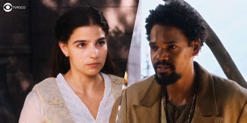 Nos Tempos do Imperador - Pilar, arrependida, volta atrás, pede desculpas a Jorge e faz proposta tentadora: "Você aceita?"