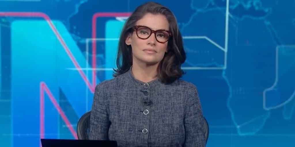 Paulo Renato Soares e Aline Midlej no comando do Jornal Nacional