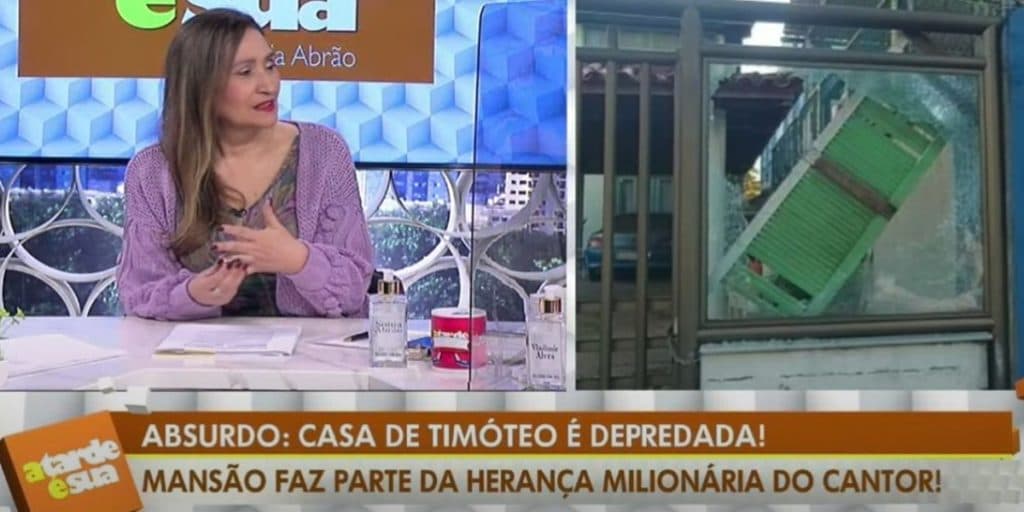Ao vivo, Sonia Abrão invade casa de Agnaldo Timóteo, exibe apedrejamento e faz apelo na TV: “Chama a polícia”