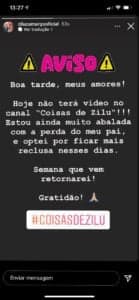 Perda irreparável de Zilu destrói, gera tristeza e comunicado é feito no perfil dela: "Muito abalada"