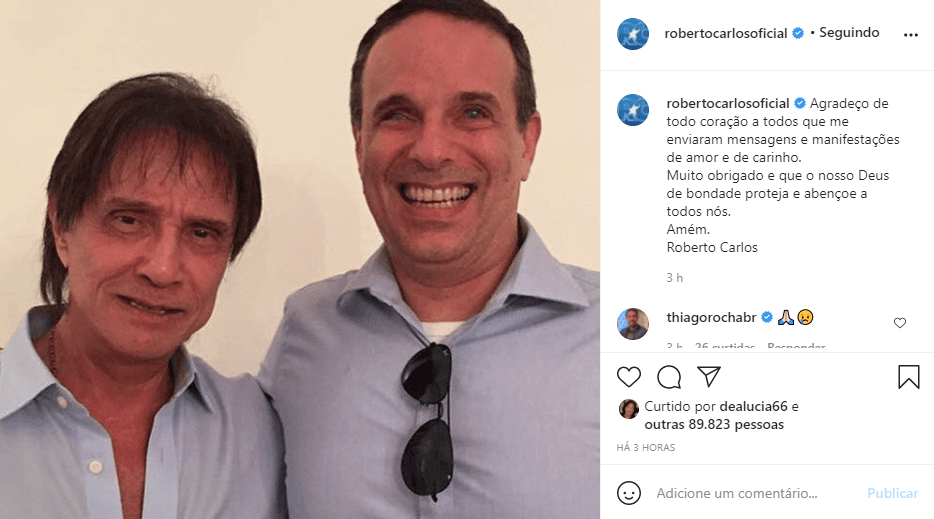 Filho de Roberto Carlos faleceu e cantor fala pela primeira vez (Foto: Reprodução)