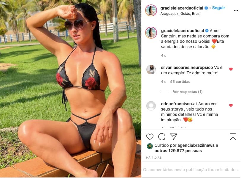 Graciele Lacerda posta foto sexy - Reprodução