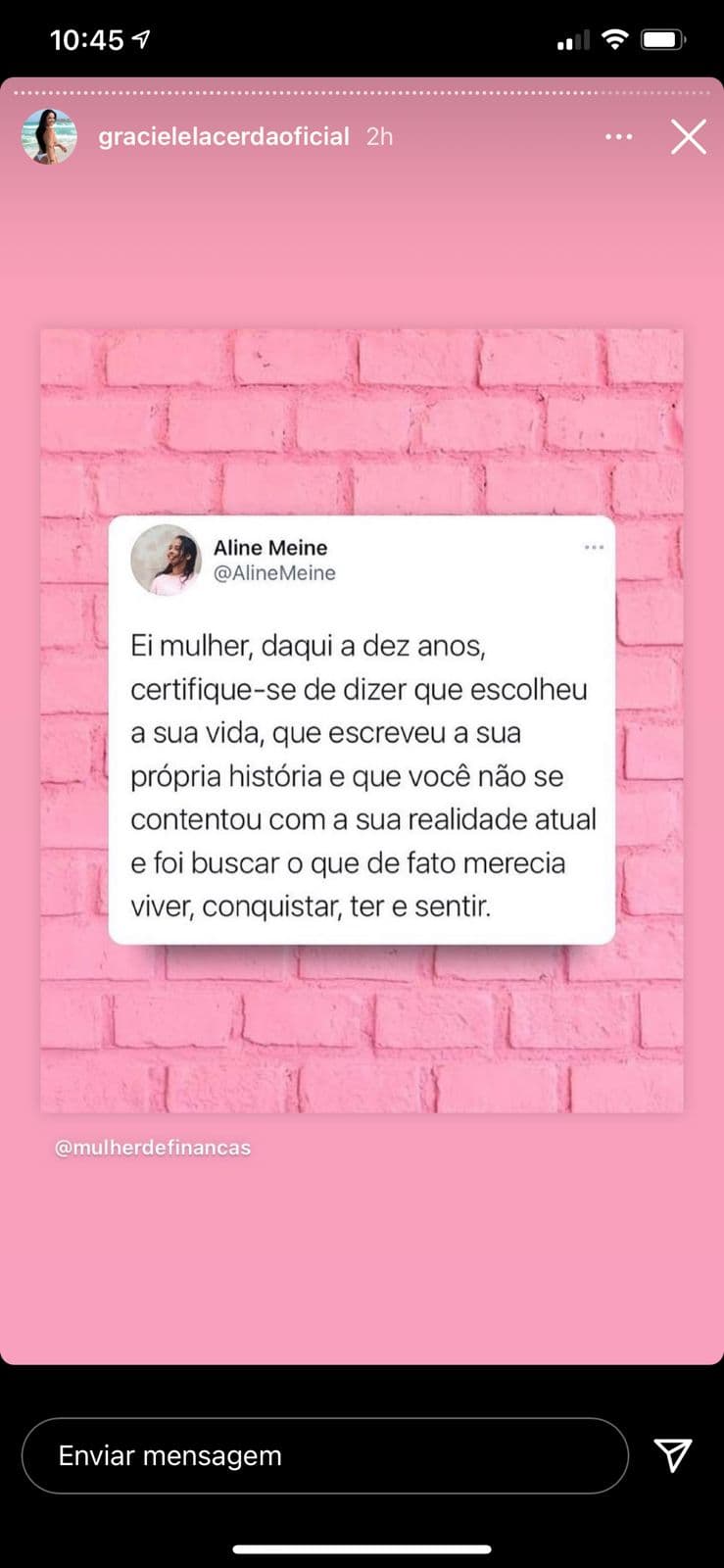 Graciele Lacerda manda recado nas redes sociais (Reprodução) Graciele Lacerda manda recado nas redes sociais (Reprodução)