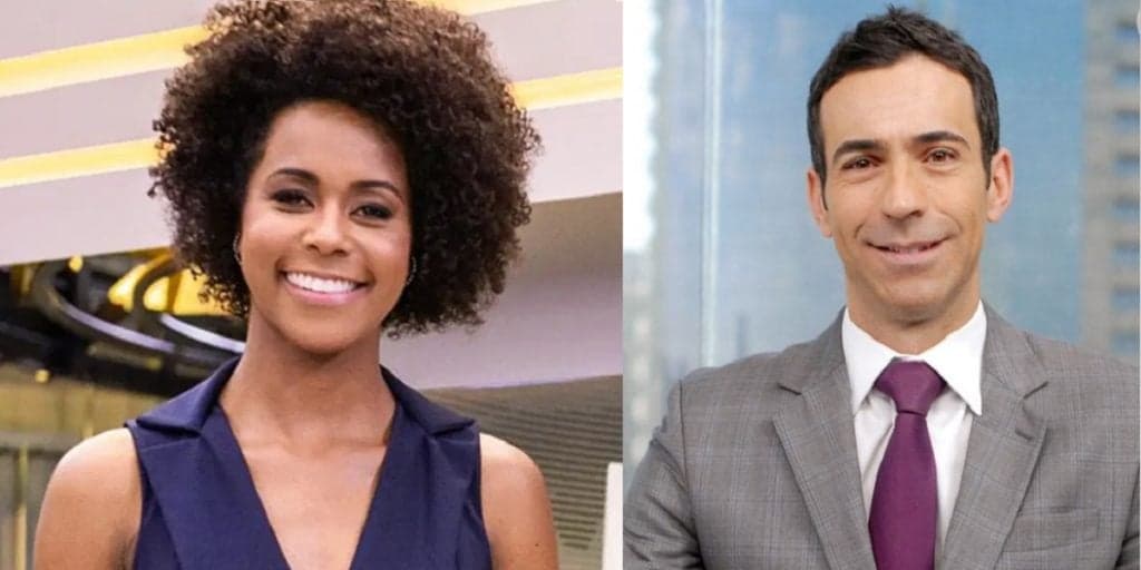 Maju apresenta "Jornal Hoje", dá rasteira em César Tralli e faz aparato ao entrar na emissora Globo