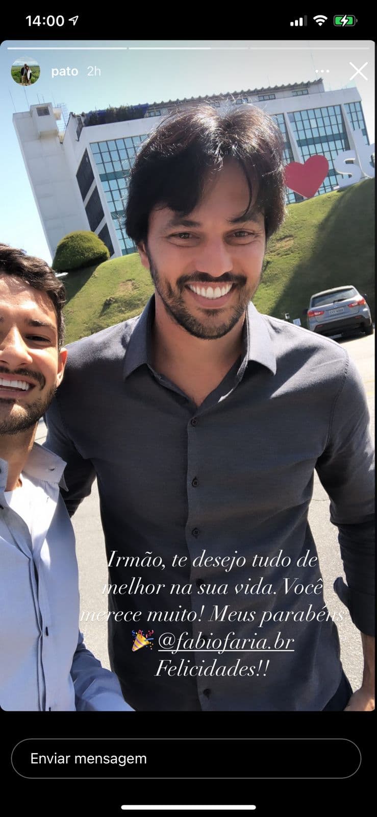 Pato faz anúncio ao lado de Fábio (Reprodução) Pato faz anúncio ao lado de Fábio (Reprodução)