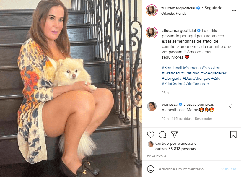 Zilu Camargo usou as redes sociais para expor foto ousada e chamou a atenção (Foto: Reprodução)