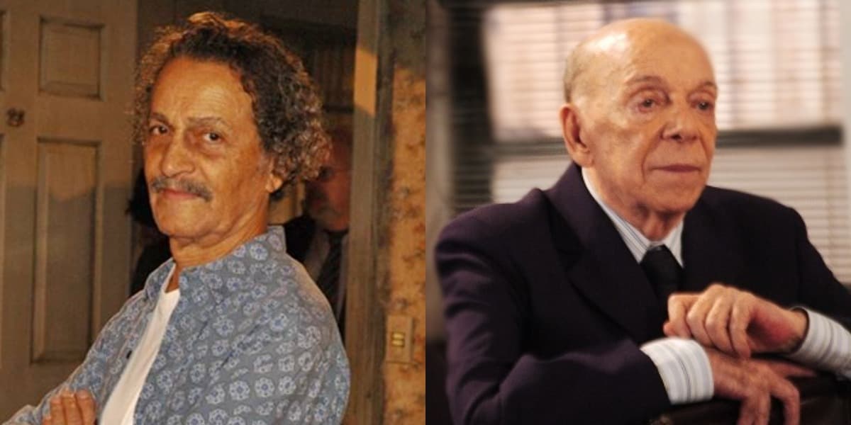 Nelson Xavier e Ítalo Rossi em "Belíssima" (Foto: Divulgação/TV Globo)