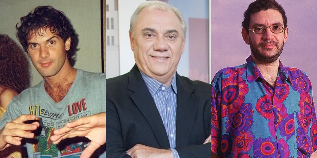 Cazuza, Marcelo Rezende e Renato Russo (Foto: Reprodução/Record)