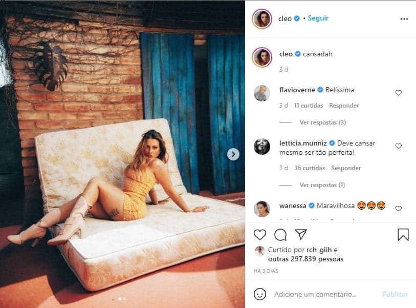 Cleo Pires arreganha as pernas e deixa o que não devia de fora - Foto: Reprodução Cleo Pires arreganha as pernas e deixa o que não devia de fora - Foto: Reprodução