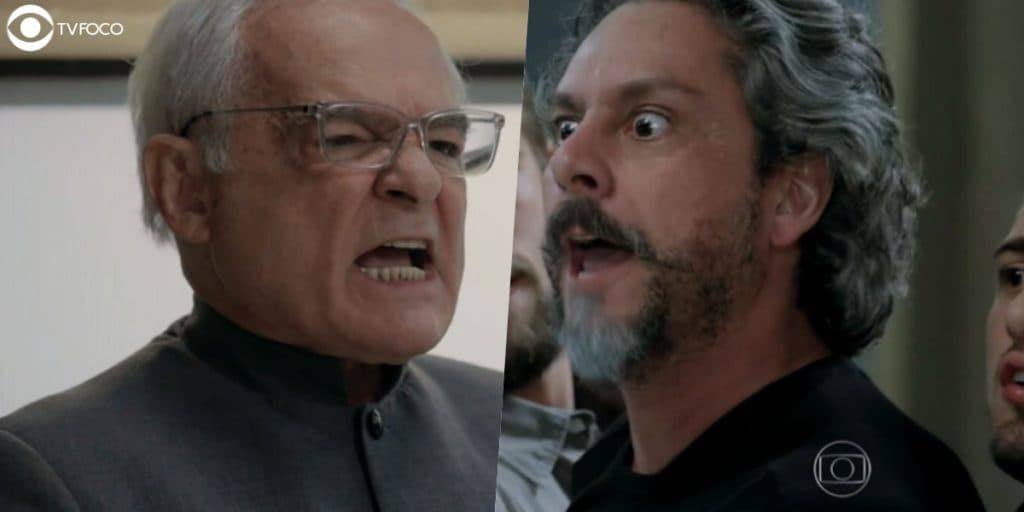 Império - Silviano é escorraçado por José Alfredo, briga explode e faca é pega em ameaça: "Vai à merda!"