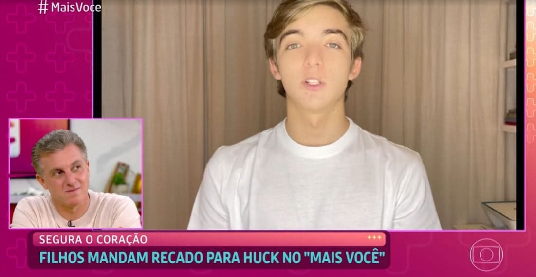 Luciano Huck recebeu homenagem do filho, Joaquim, no "Mais Você" (Foto: Reprodução/TV Globo) Luciano Huck recebeu homenagem do filho, Joaquim, no "Mais Você" (Foto: Reprodução/TV Globo)