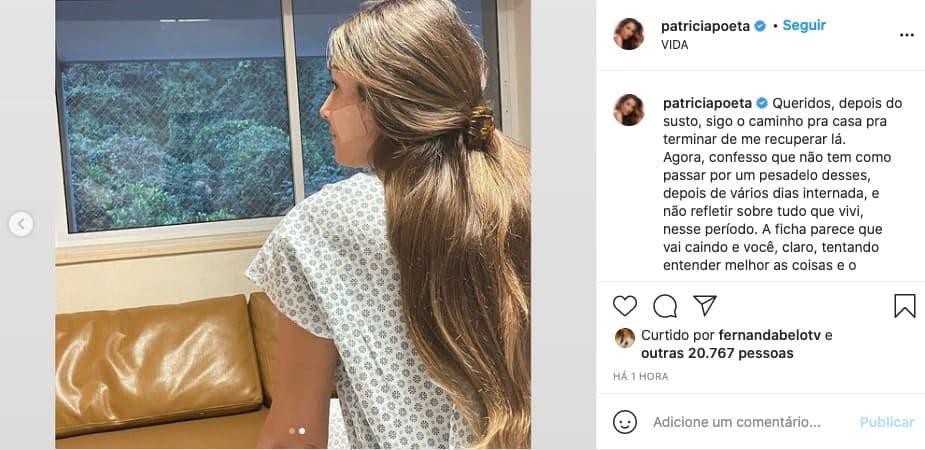 Patrícia Poeta faz revelações sobre cirurgia às pressas - Reprodução Patrícia Poeta faz revelações sobre cirurgia às pressas - Reprodução