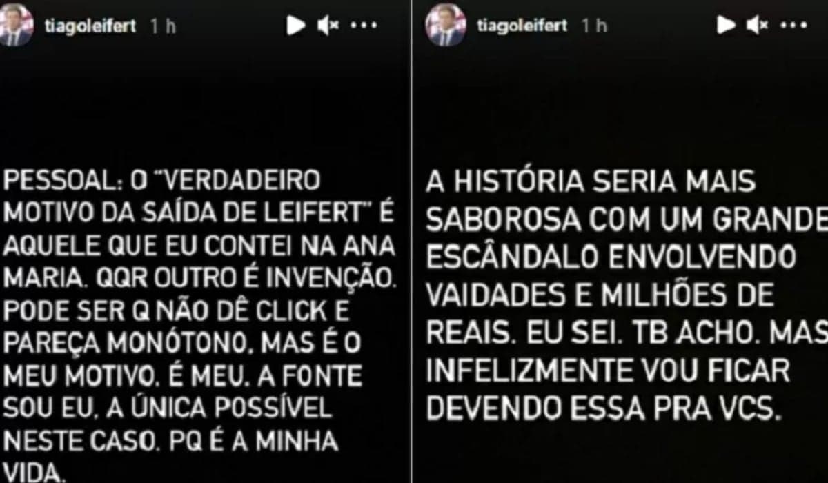 Tiago Leifert se revoltou com comentários (Foto: Reprodução) Tiago Leifert se revoltou com comentários (Foto: Reprodução)