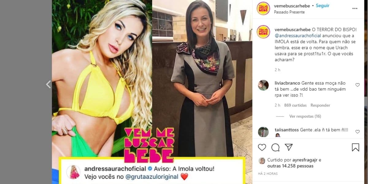 "Aviso", Andressa Urach, após separação e submissão ao ex, é possuída e confirma retorno à bordel: "Voltou"