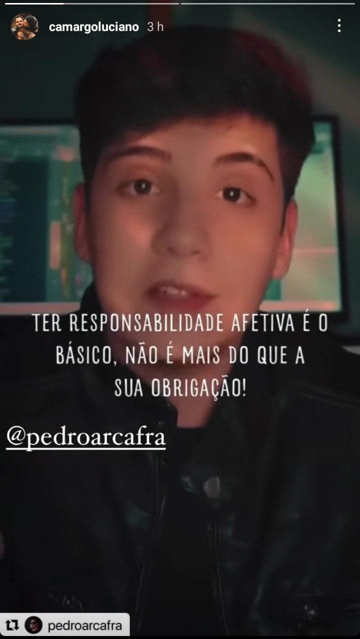 Luciano Camargo compartilhou vídeo (Foto: Reprodução) Luciano Camargo compartilhou vídeo (Foto: Reprodução)