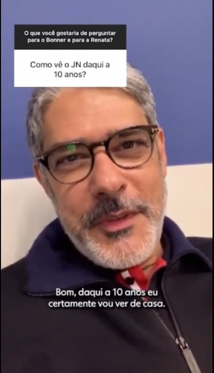 William Bonner respondeu perguntas dos seguidores no perfil do Jornal Nacional (Foto: Reprodução/ Instagram) William Bonner respondeu perguntas dos seguidores no perfil do Jornal Nacional (Foto: Reprodução/ Instagram)