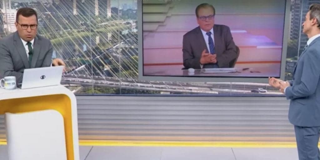Chico Pinheiro quebra todos os protocolos da Globo, pega celular ao vivo, vaza informações e deixa Bocardi no vácuo